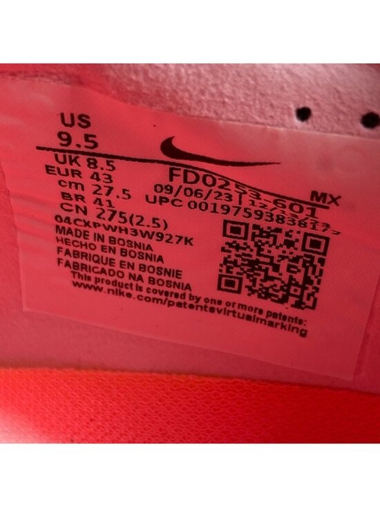 Nike Zoom Mercurial Vapor 15 Elite SG Pro Soccer Size 9.5 Men Pink FD0253-601